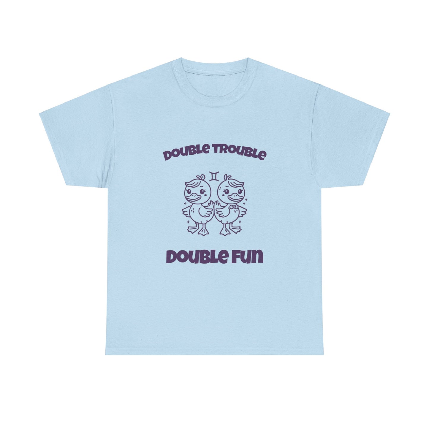 Double Trouble Double Fun Gemini Zodiac Tee