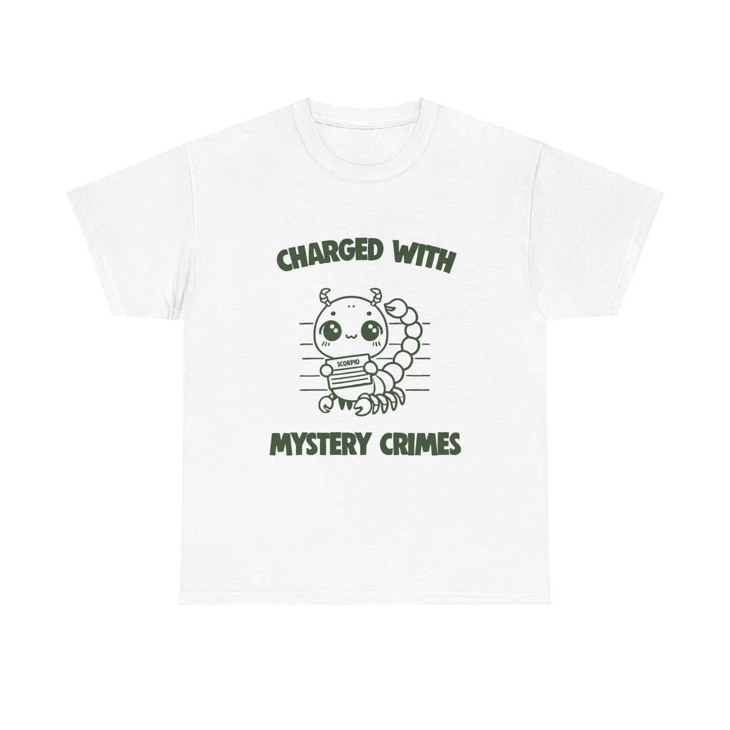 Charged With Mystery Crimes Scorpio Zodiac Tee