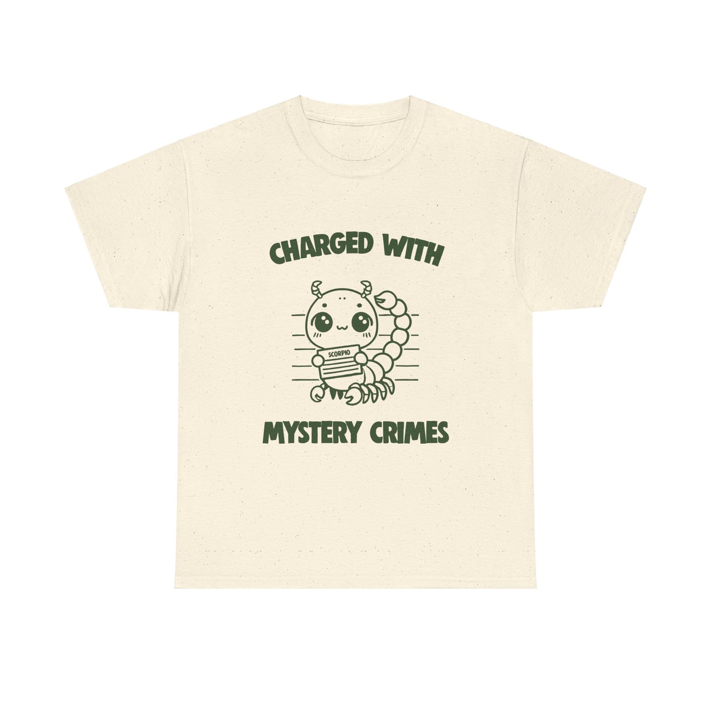 Charged With Mystery Crimes Scorpio Zodiac Tee