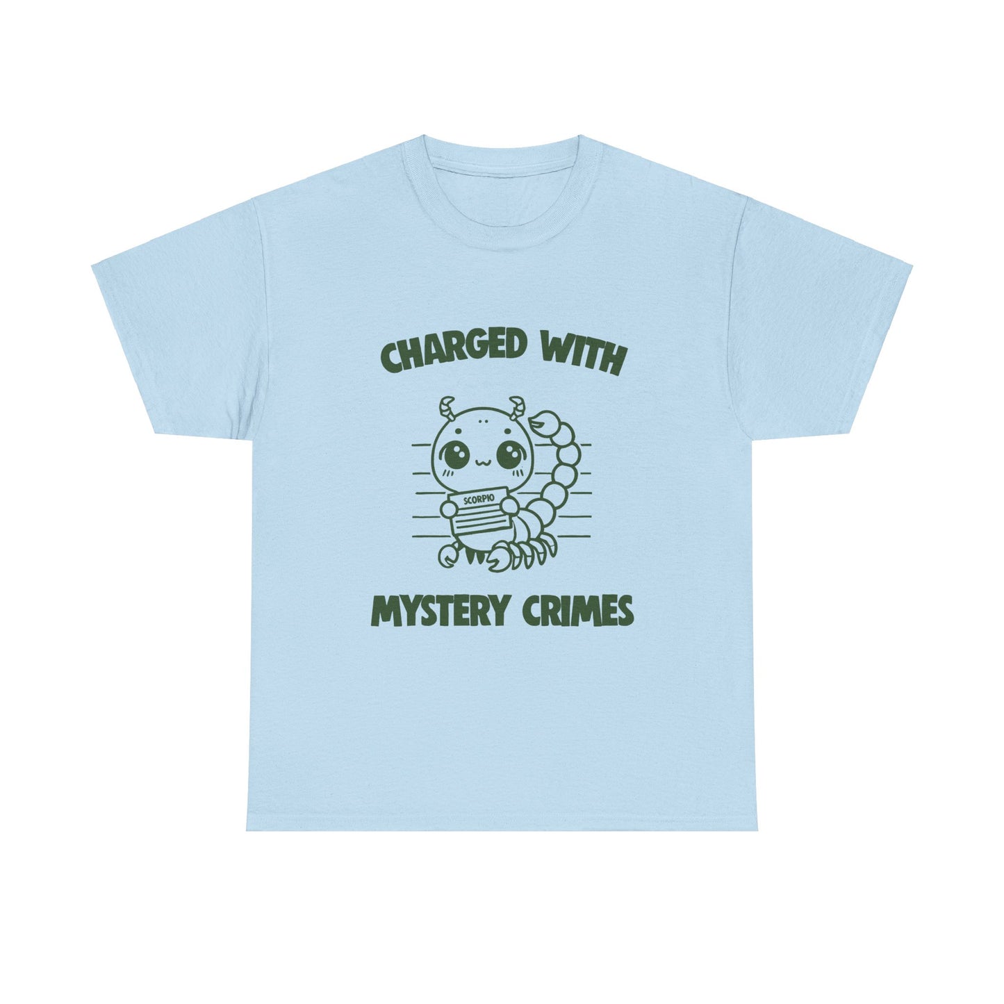 Charged With Mystery Crimes Scorpio Zodiac Tee