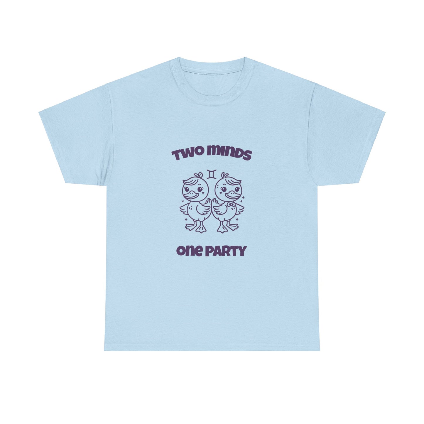 Two Minds One Party Gemini Zodiac Tee