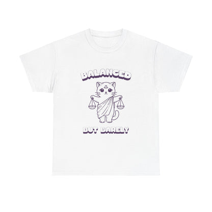 Balanced But Barely Libra Zodiac Tee