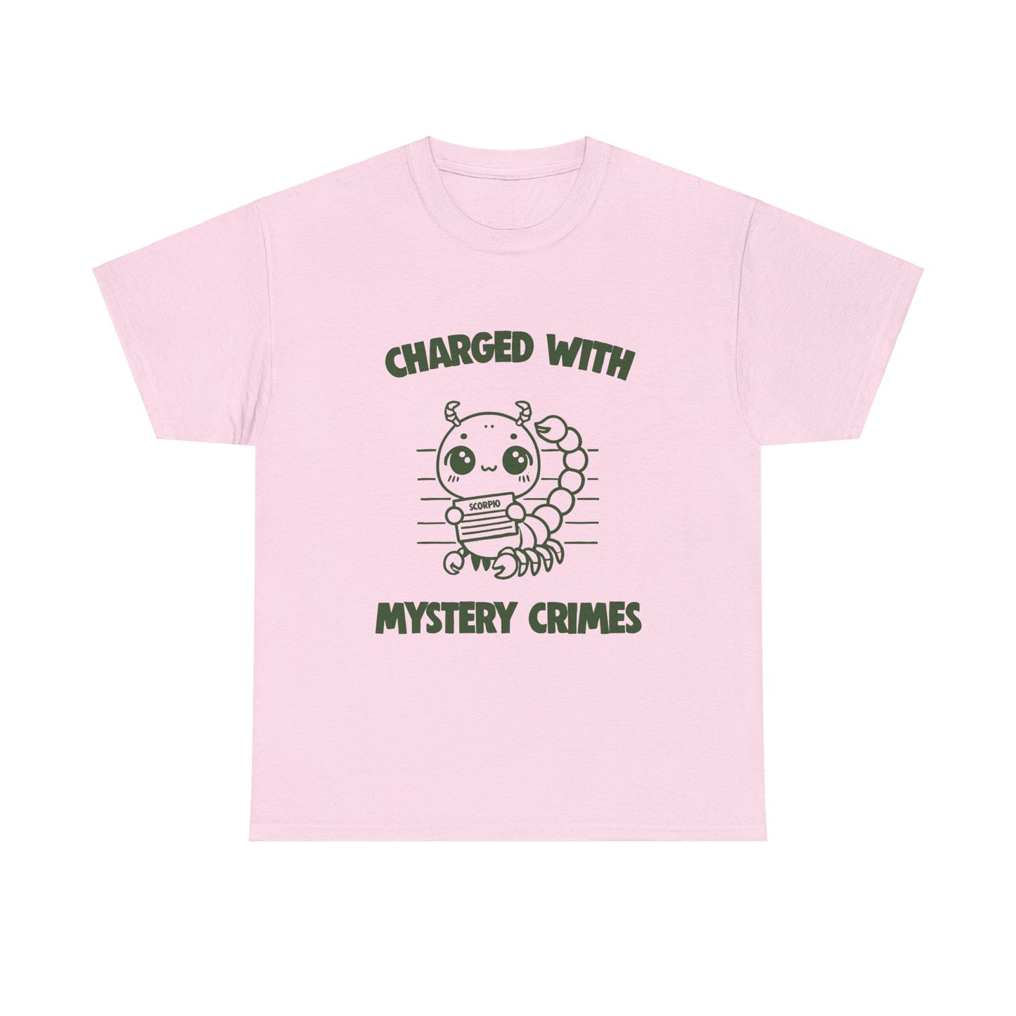 Charged With Mystery Crimes Scorpio Zodiac Tee