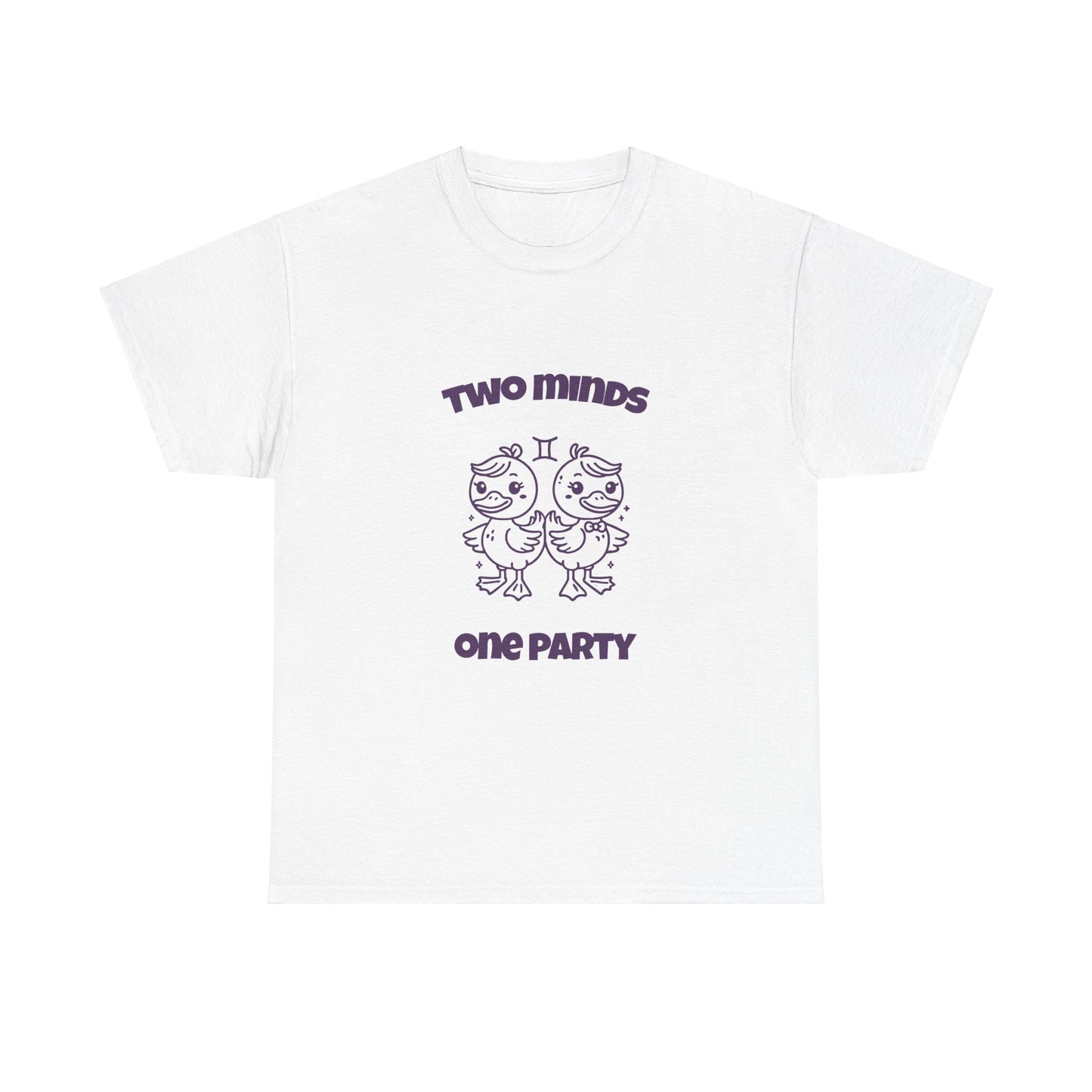 Two Minds One Party Gemini Zodiac Tee