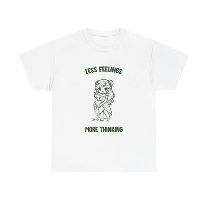 Less Feelings More Thinking Aquarius Zodiac Tee