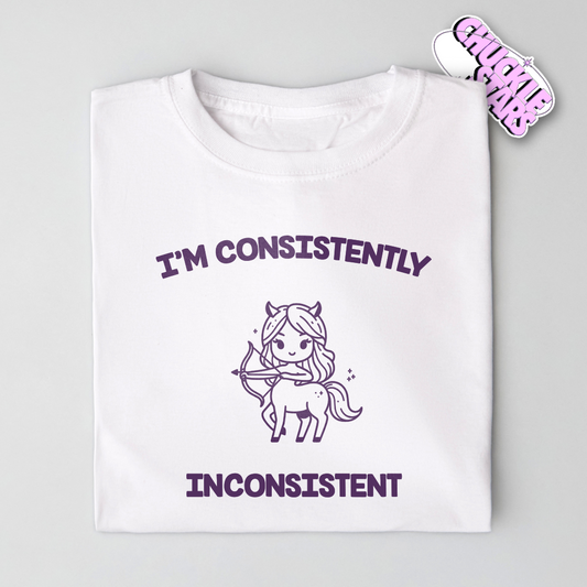 I'm Consistently Inconcistent Sagittarius Zodiac Tee