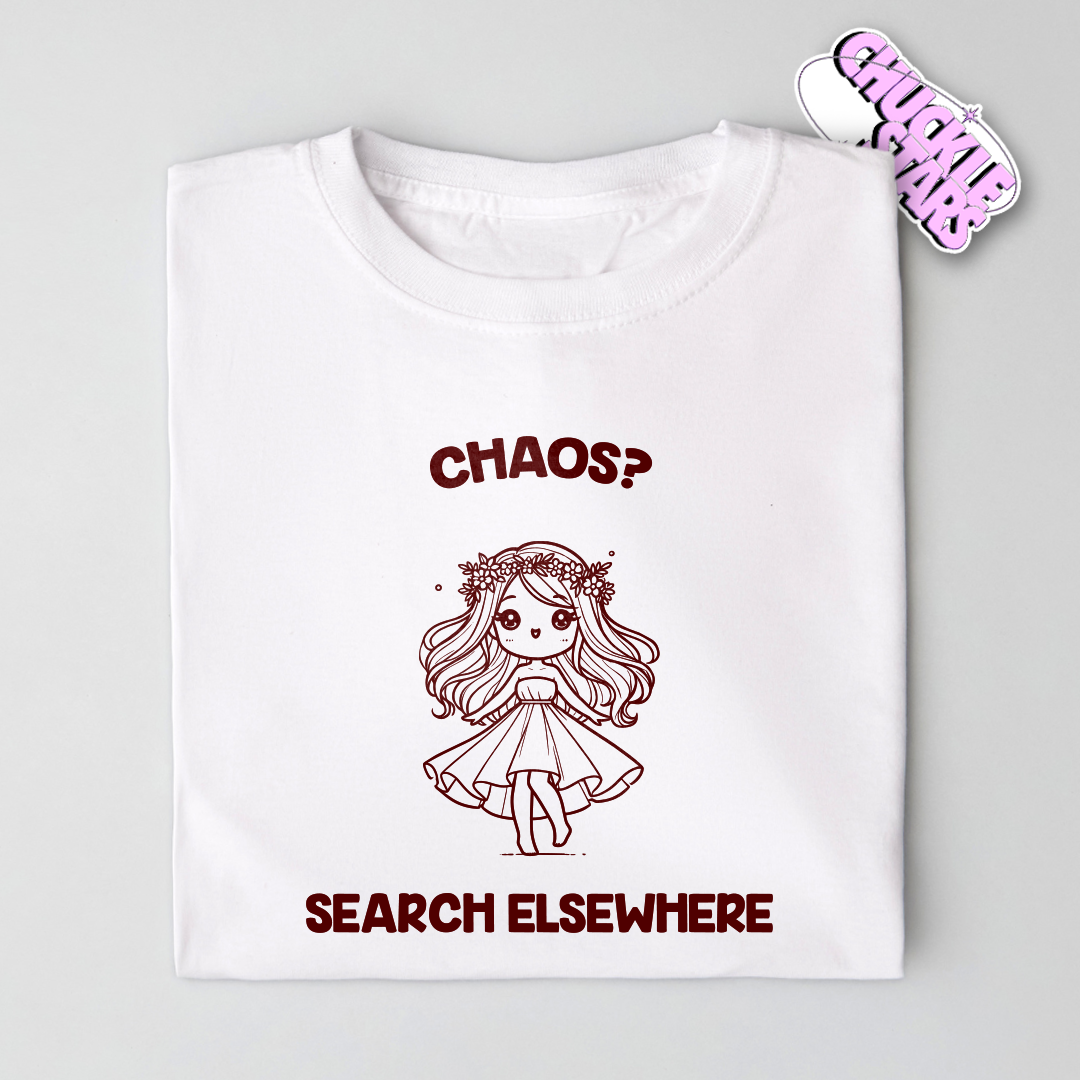 Chaos? Search Elsewhere Virgo Zodiac Tee