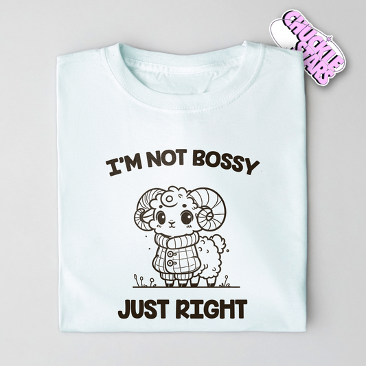 I'm Not Bossy Just Right Aries Zodiac Tee