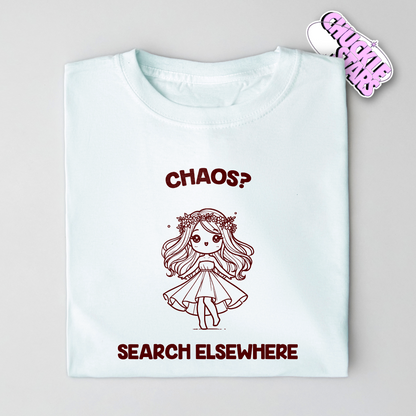 Chaos? Search Elsewhere Virgo Zodiac Tee