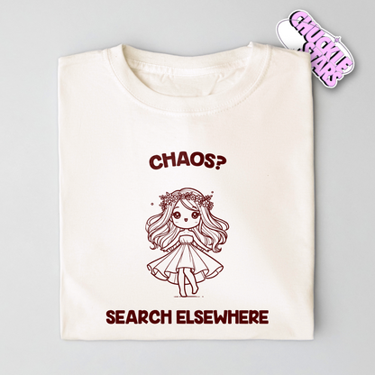 Chaos? Search Elsewhere Virgo Zodiac Tee