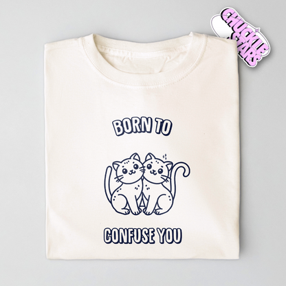 Born To Confuse You Gemini Zodiac Tee