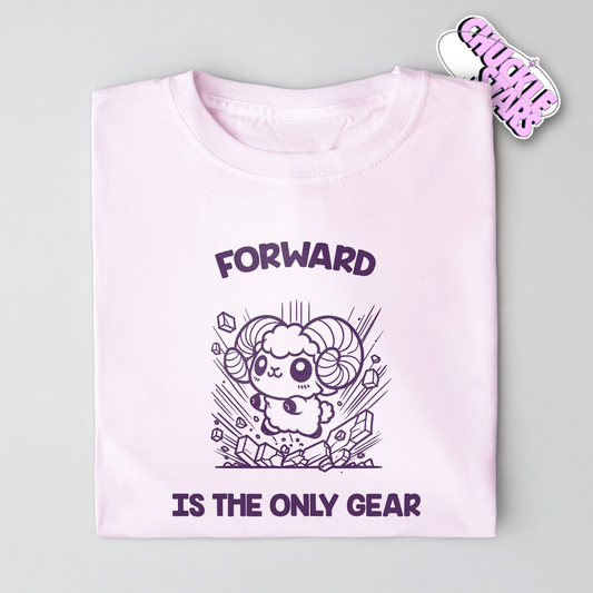 Forward Is The Only Gear Aries Zodiac Tee