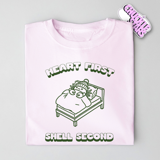 Heart First Shell Second Cancer Zodiac Tee